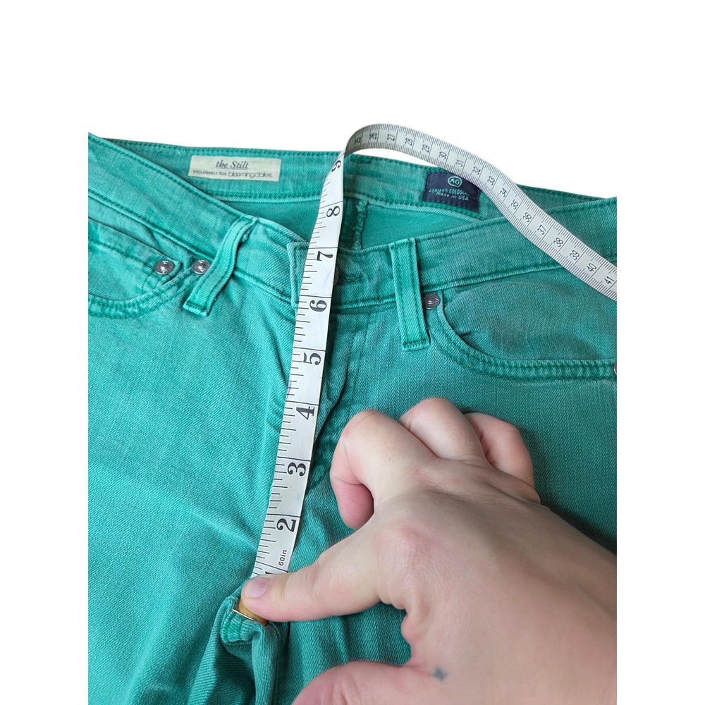 AG Adriano Goldschmied The Still Teal Skinny Jeans Women 24R Made in USA - Picture 10 of 13